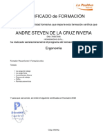 ERGONOMIA - Certificado de Formación