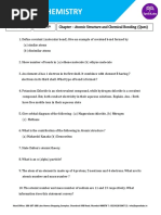 Atomic Structure and Chemical Bonding - Important Qs - Important Questions - 2021-22 - ICSE 9th Atomic Structure and Chemical Bonding