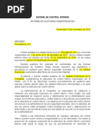 Carta A La Gerencia - Informe Control Interno