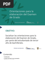 Orientaciones para La Elaboración Del Examen de Grado Presentación