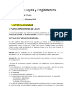 Análisis de Leyes y Reglamentos Revisados