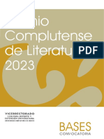 Bases Premio Literatura 2023 10 de Octubre de 2022