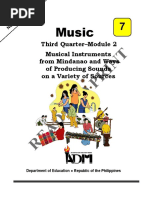 Music7 - q3 - Mod2 - Musical Instruments From Mindanao and Ways of Producing Sounds On A Variety of Sources - v5