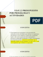 Módulo 2.2.1 Presupuesto Por Programas y Actividades