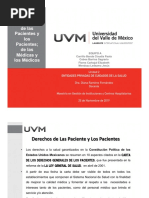 Derechos y Obligaciones de Los Pacientes