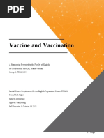 Vaccine and Vaccination