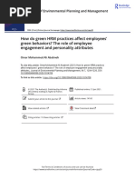 How Do Green HRM Practices Affect Employees' Green Behaviors? The Role of Employee Engagement and Personality Attributes