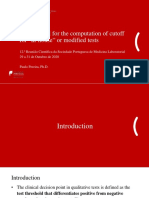 Model For The Computation of Cutoff For "In House " or Modified Tests