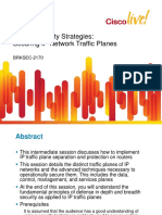 BRKSEC-2170 Router Security Strategies Securing IP Network Traffic Planes