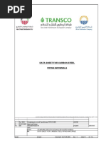 Data Sheet For Carbon Steel Piping Materials