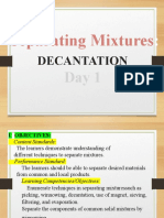 Separating Mixtures Decantation