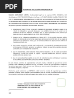 0 Formato Declaración Jurada de Salud - Ditsa Ambiental Sac