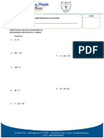 Examen de Algebra-Primer Año Sec