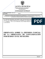 Ordenanza Sobre La Reforma Parcial de La Ordenanza de Contaminación Por Ruidos