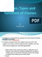 Clauses and Types of Clauses