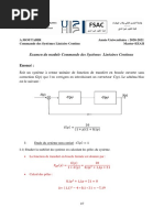 Contrôle Automatique Corrigé