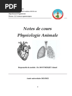 Physio Animale Partie 1 2022