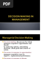 Decision Making in Management