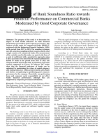 The Effect of Bank Soundness Ratio Towards Financial Performance On Commercial Banks Moderated by Good Corporate Governance