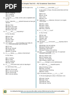 452 - Present Simple Test A1 A2 Grammar Exercises