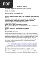 OET 2 Reading Test 13 Part A