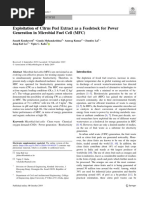 Exploitation of Citrus Peel Extract As A Feedstock For Power Generation in Microbial Fuel Cell (MFC)