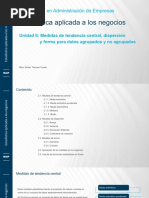 Unidad 2.medidas de Tendencia Central-Dispersion y Forma para Datos Agrupados y No Agrupados