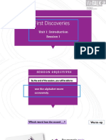 First Discoveries: Unit 1: Introduction Session 1