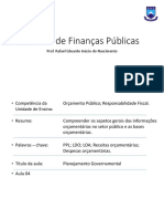 Aula 04. PPL LDO LOA Receitas Orçamentárias Despesas Orçamentárias.