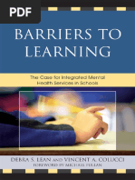 Barriers To Learning The Case For Integrated Mental Health Services in Schools