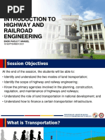 Introduction To Highway and Railroad Engineering