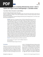 Core Needle Biopsy For Screening Detected Lung Cancer-Does It Capture All in Light of Tumor Heterogeneity?-A Narrative Review