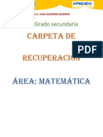 Carpeta de Recuperacion Matematica 5° Año