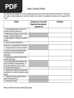 Aseptic Technique Checklist Comp