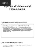 Speech Mechanics and Pronunciation