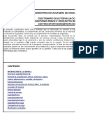 Cuestionario de Autoevaluacion Exportador Importador