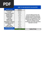 Debt-To-Income Ratio Calculator