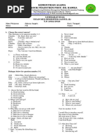 Soal Ujian Mid Bahasa Inggris Kelas 7