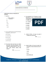 Examen de Aritmetica-Cuarto Año Sec