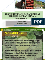 Teknik Budidaya Bawang Merah Berbasis GAP Dan GHP Serta Perbenihannya-BPTP JATIM