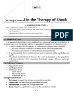 Drug Used in The Therapy of Shock.