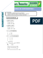 Teoria de Exponentes I para Segundo de Secundaria