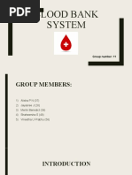 Blood Bank System: Group Number:11