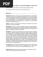 Acoso Laboral y Sus Efectos en La Salud Del Trabajador Revision de La Literatura