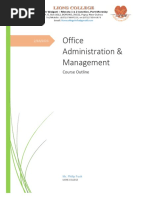 Office Administration & Management Course Outline