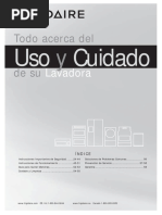 Uso y Cuidado de Lavadora Frigidaire FFTW4120SW1