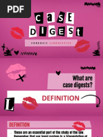 Kinds of Case Digests