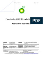 AzSPU SSOW Procedure For Driving Safety Standards