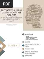 Reconceptualizing Mental Heathcare Facilities: Role Architecture Plays in Improving One'S Sanity