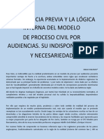 La Audiencia Previa y La Lógica Interna